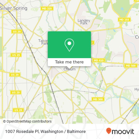 1007 Rosedale Pl, Hyattsville, MD 20782 map