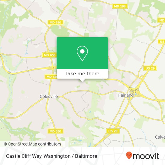 Castle Cliff Way, Silver Spring (CLOVERLY), MD 20904 map