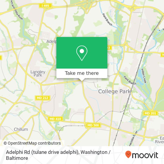 Adelphi Rd (tulane drive adelphi), Hyattsville, MD 20783 map