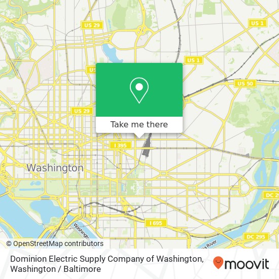 Dominion Electric Supply Company of Washington, 22 K St NE map