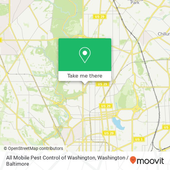 Mapa de All Mobile Pest Control of Washington, 1524 Upshur St NW