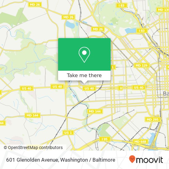 601 Glenolden Avenue, 601 Glenolden Ave, Baltimore, MD 21216, USA map