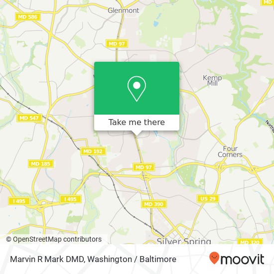 Mapa de Marvin R Mark DMD, 10301 Georgia Ave