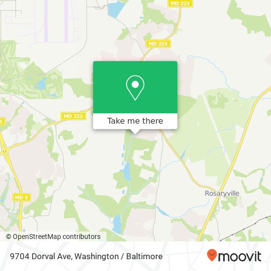 Mapa de 9704 Dorval Ave, Upper Marlboro, MD 20772