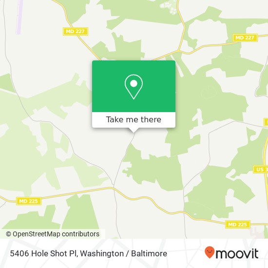 Mapa de 5406 Hole Shot Pl, Pomfret, MD 20675