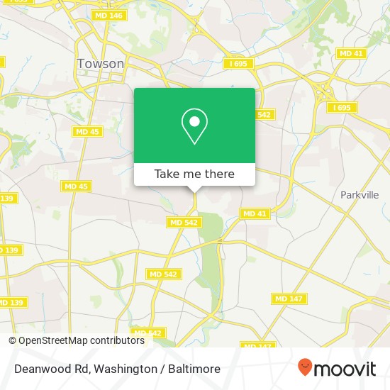 Mapa de Deanwood Rd, Baltimore, MD 21239