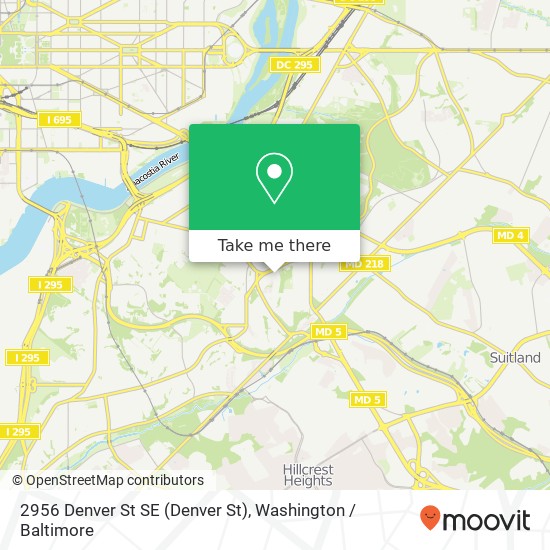 2956 Denver St SE (Denver St), Washington, DC 20020 map