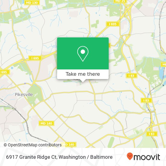 6917 Granite Ridge Ct, Baltimore, MD 21209 map
