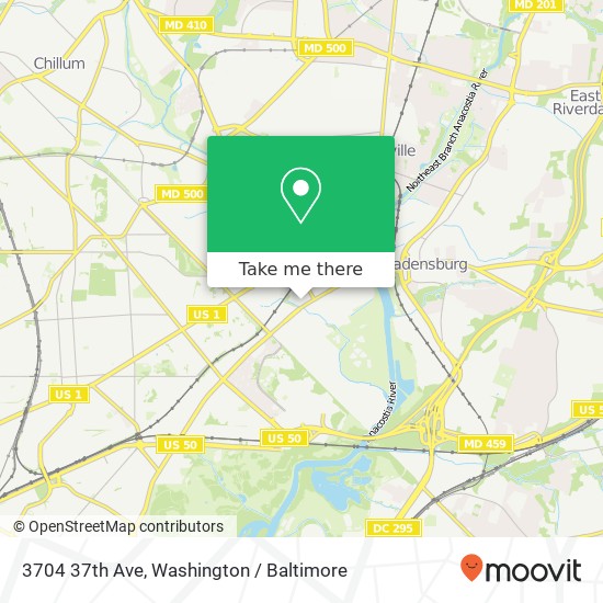 Mapa de 3704 37th Ave, Brentwood, MD 20722