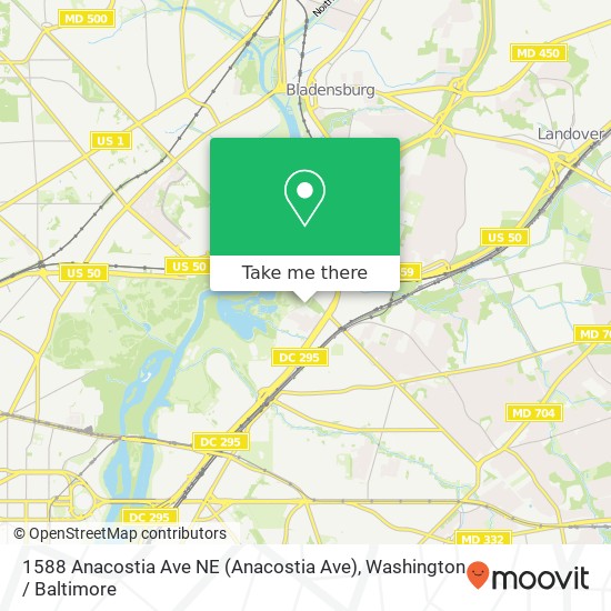 1588 Anacostia Ave NE (Anacostia Ave), Washington, DC 20019 map