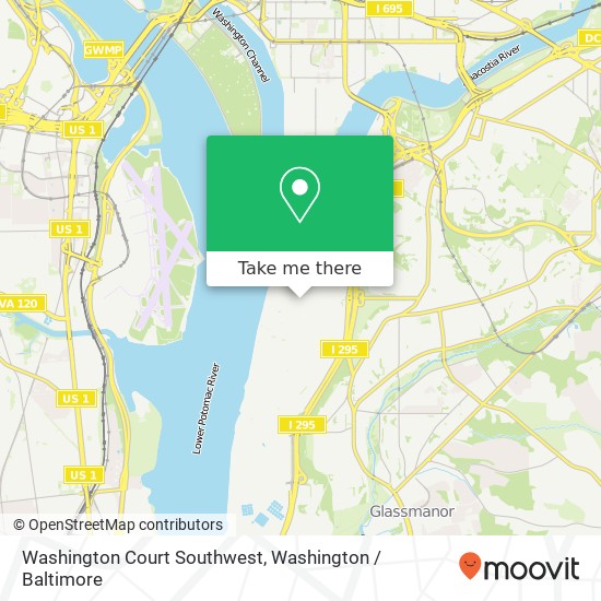 Washington Court Southwest, Washington Ct SW, Washington, DC 20032, USA map