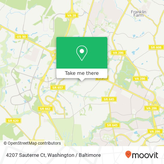 Mapa de 4207 Sauterne Ct, Chantilly, VA 20151