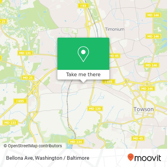 Bellona Ave, Towson (RUXTON), MD 21204 map