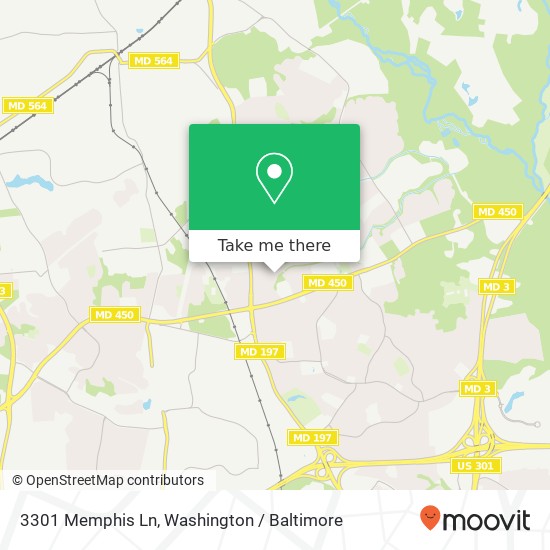 Mapa de 3301 Memphis Ln, Bowie, MD 20715