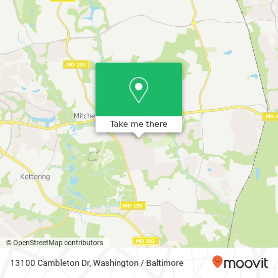 Mapa de 13100 Cambleton Dr, Upper Marlboro, MD 20774