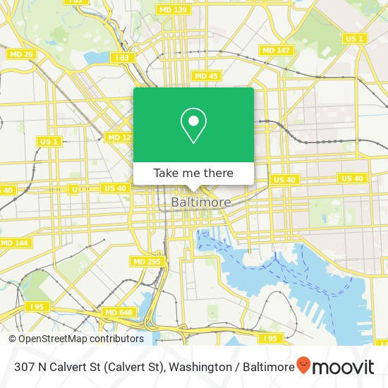 307 N Calvert St (Calvert St), Baltimore, MD 21202 map