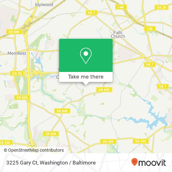 3225 Gary Ct, Falls Church, VA 22042 map