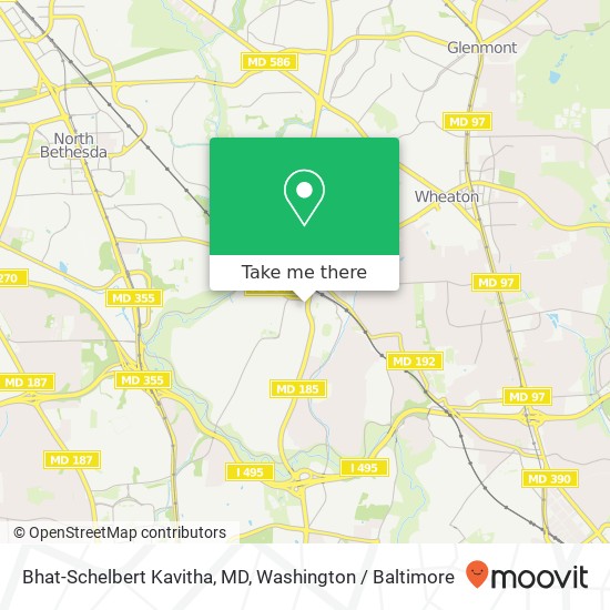 Mapa de Bhat-Schelbert Kavitha, MD, 10400 Connecticut Ave