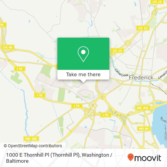 Mapa de 1000 E Thornhill Pl (Thornhill Pl), Frederick, MD 21703