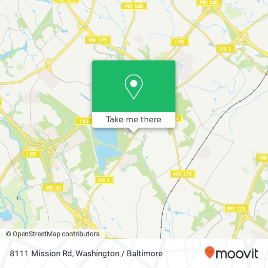 Mapa de 8111 Mission Rd, Jessup, MD 20794