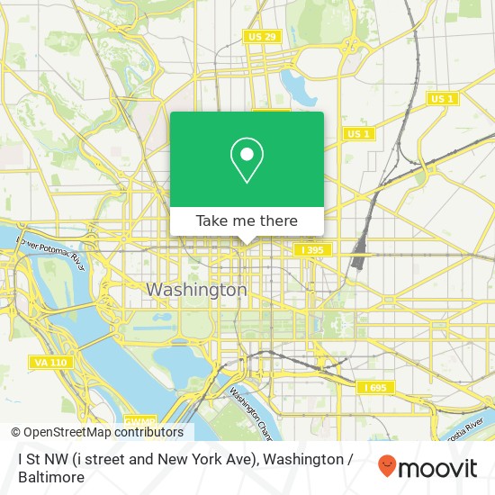 Mapa de I St NW (i street and New York Ave), Washington, DC 20001
