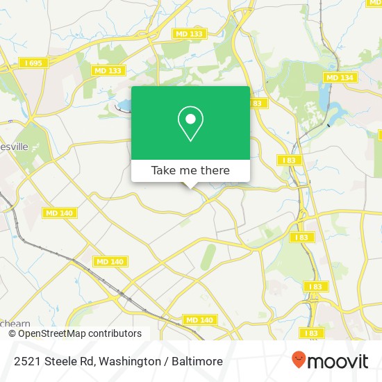 Mapa de 2521 Steele Rd, Baltimore, MD 21209