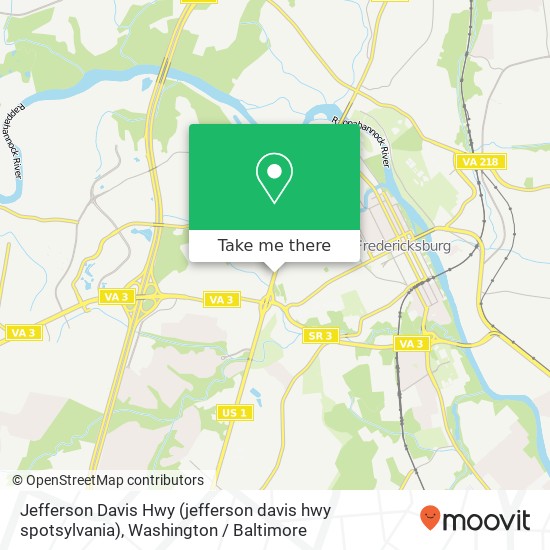 Mapa de Jefferson Davis Hwy (jefferson davis hwy spotsylvania), Fredericksburg, VA 22401