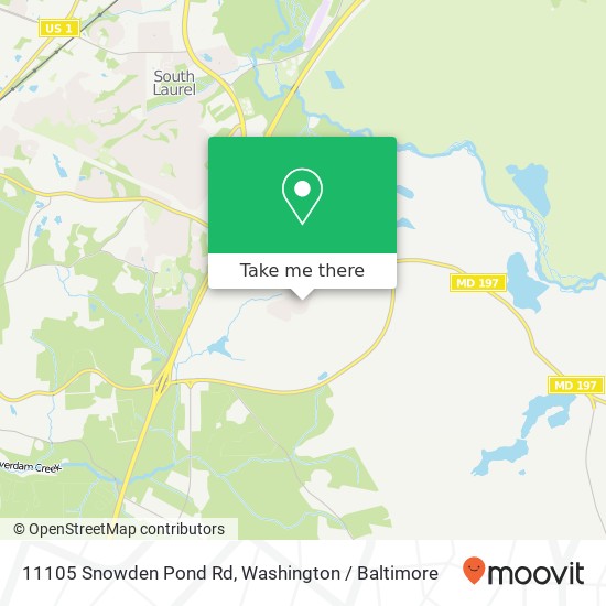 Mapa de 11105 Snowden Pond Rd, Laurel, MD 20708