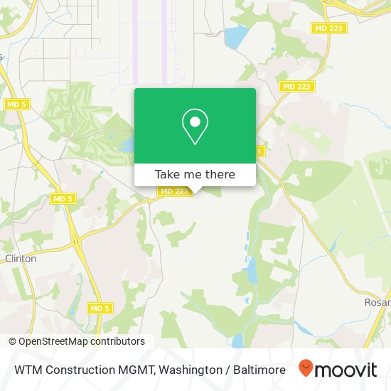 WTM Construction MGMT map