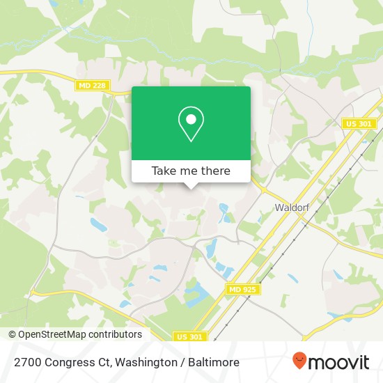 Mapa de 2700 Congress Ct, Waldorf, MD 20603