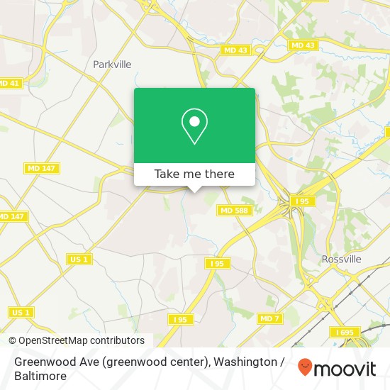 Mapa de Greenwood Ave (greenwood center), Baltimore, MD 21206
