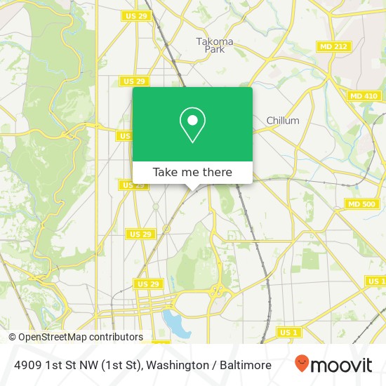 4909 1st St NW (1st St), Washington, DC 20011 map