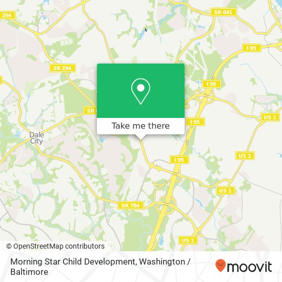 Mapa de Morning Star Child Development, 14001 Smoketown Rd