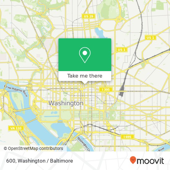 Mapa de 600, 901 K St NW #600, Washington, DC 20001, USA