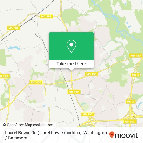 Mapa de Laurel Bowie Rd (laurel bowie maddox), Bowie, MD 20715