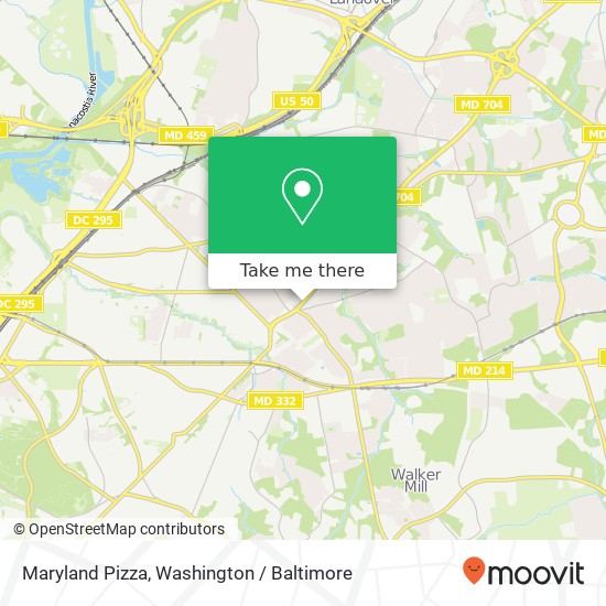 Mapa de Maryland Pizza