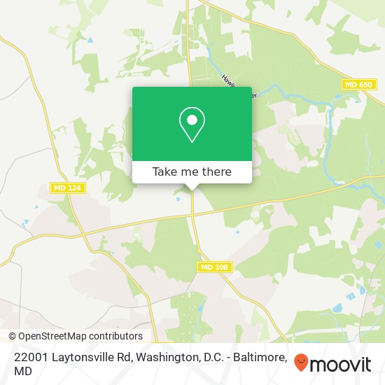 Mapa de 22001 Laytonsville Rd, Gaithersburg, MD 20882