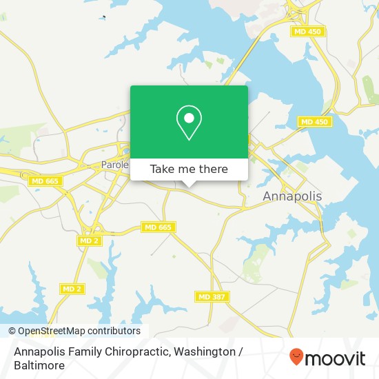 Mapa de Annapolis Family Chiropractic, 1610 West St