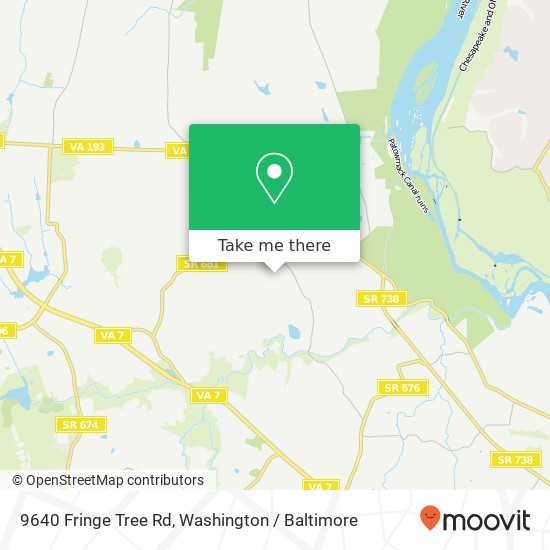 Mapa de 9640 Fringe Tree Rd, Great Falls, VA 22066