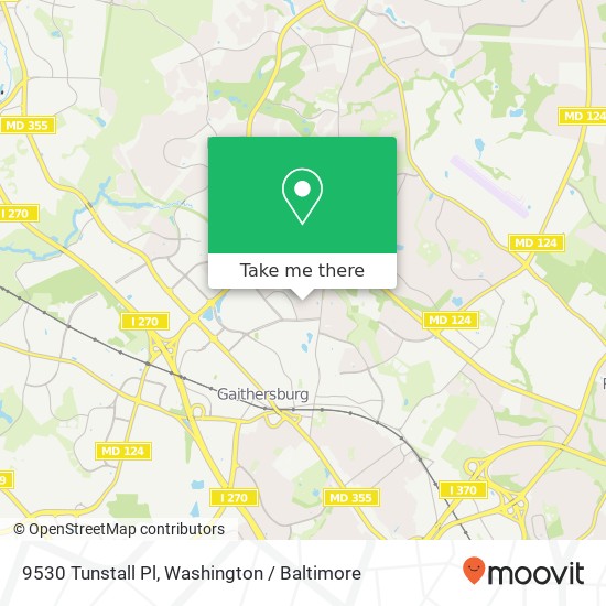 Mapa de 9530 Tunstall Pl, Montgomery Village, MD 20886