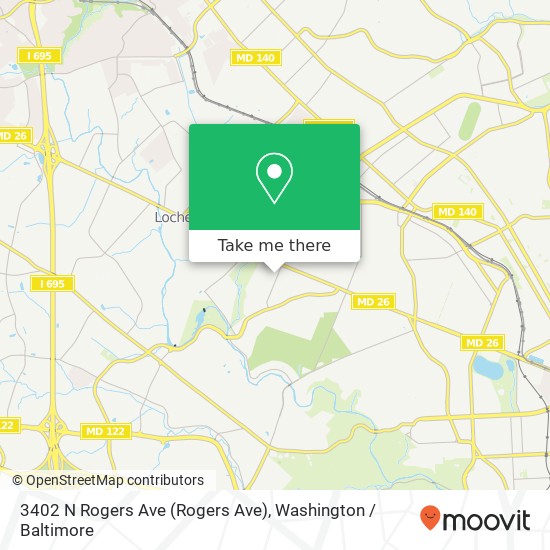 3402 N Rogers Ave (Rogers Ave), Gwynn Oak, MD 21207 map