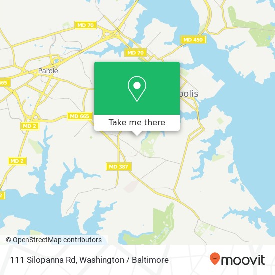 Mapa de 111 Silopanna Rd, Annapolis, MD 21403