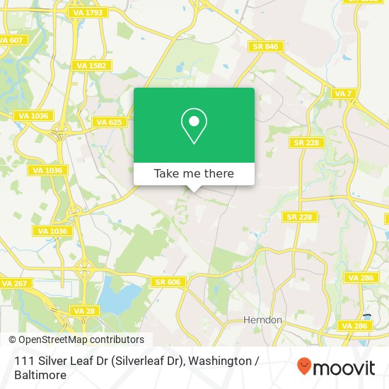 Mapa de 111 Silver Leaf Dr (Silverleaf Dr), Sterling, VA 20164