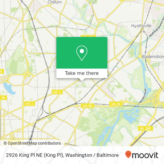 2926 King Pl NE (King Pl), Washington, DC 20018 map
