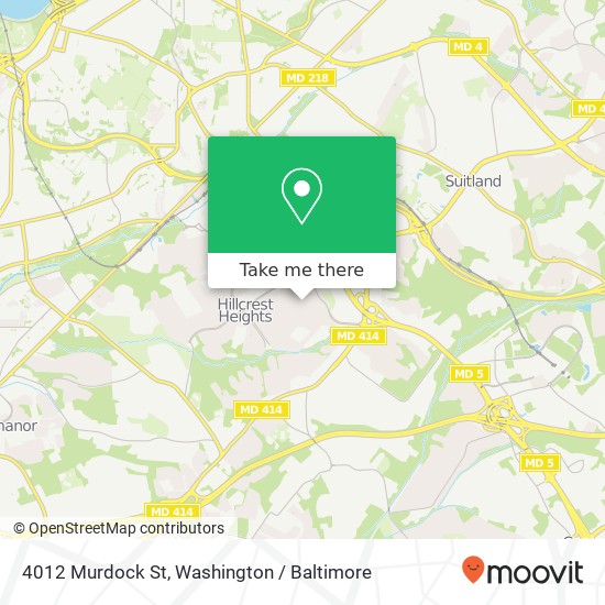 Mapa de 4012 Murdock St, Temple Hills, MD 20748