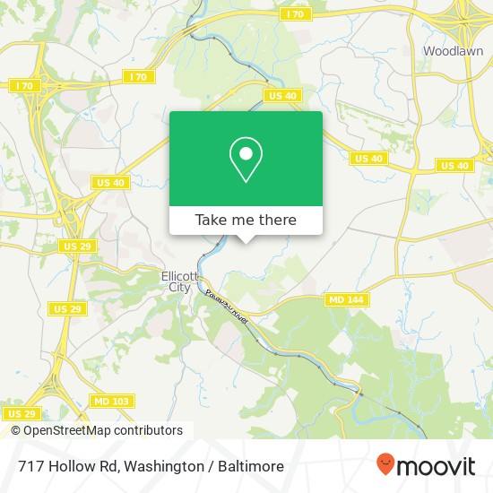 Mapa de 717 Hollow Rd, Ellicott City, MD 21043