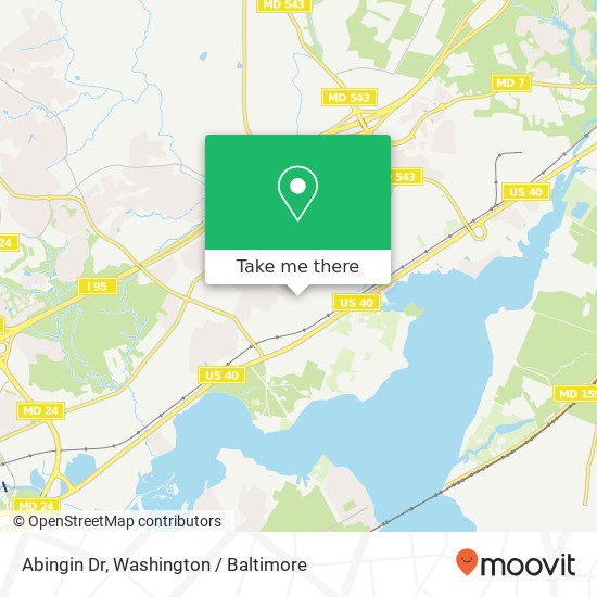 Mapa de Abingin Dr, Abingdon, MD 21009