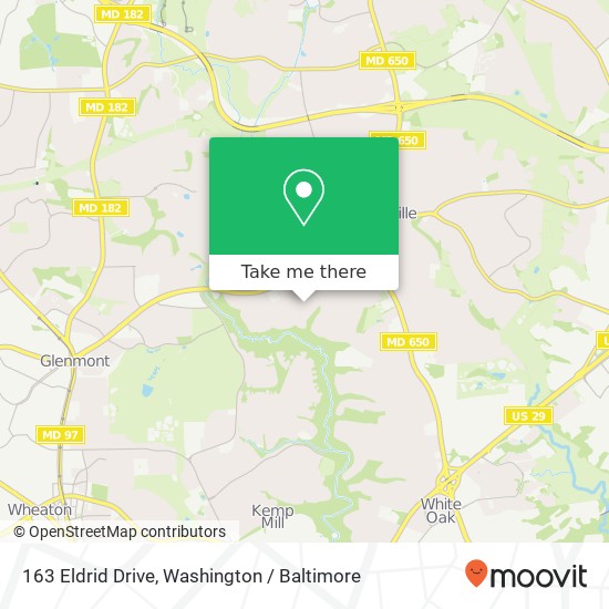 163 Eldrid Drive, 163 Eldrid Dr, Colesville, MD 20904, USA map