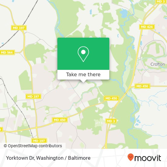 Mapa de Yorktown Dr, Bowie, MD 20715