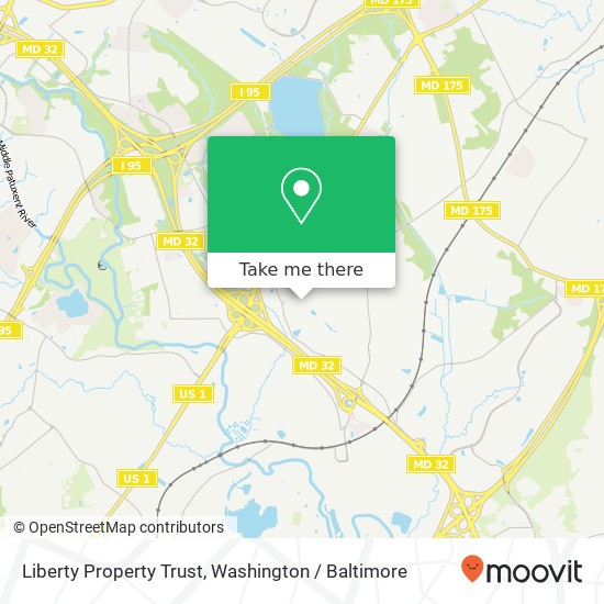 Mapa de Liberty Property Trust, 8242 Sandy Ct